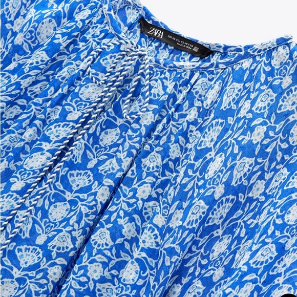 NWT Zara blue midi dress - Picture 2 of 3